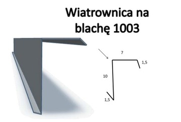 Wiatrownica na blachę 1003