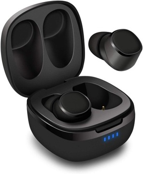 Słuchawki bezprzewodowe Bluetooth 5.0 TWS IPX6 Powerbank etui August EP800B