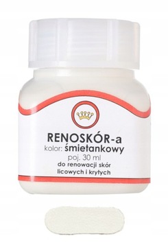RENOSKÓR FARBA LAKIER DO SKÓRY ŚMIETANKOWY
