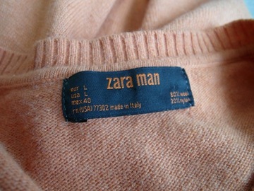 ZARA MAN ELEGANCKI WEŁNIANY SWETER ROZ.L