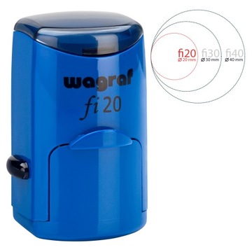 КРУГЛАЯ ШТАМП WAGRAF, диаметр 20, С автоматическим ластиком