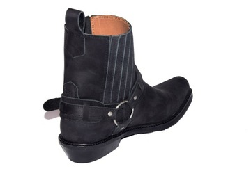 МУЖСКИЕ КОВБОЙСКИЕ БОТИНКИ, ТУФЛИ ИЗ МАТОВОЙ КОЖИ PL 140