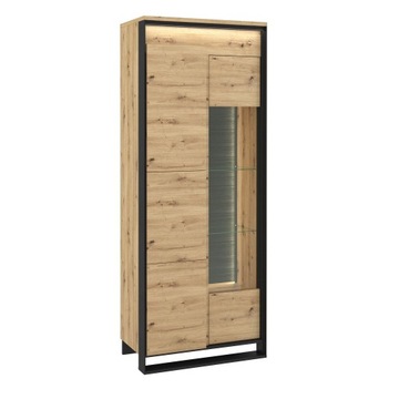 Witryna dwudrzwiowa z półkami Quant QA-03 LED loft