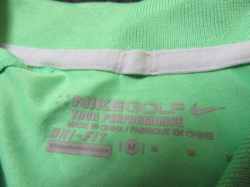 NIKE DRI FIT ORYGINALNE ZIELONE SPORTOWE POLO / L