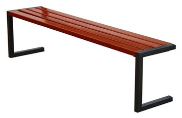 ДЕРЕВЯННАЯ СКАМЬЯ БЕЗ СПИНКИ, CITY STEEL, 150 СМ