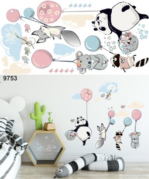 наклейки детские на стену, шарики с воздушным шариком 160