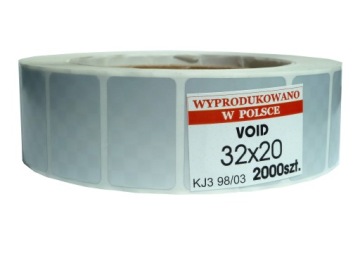 PLOMBY gwarancyje VOID SREBRNY MATOWE 32x20 /2000