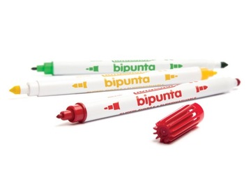 Маркеры BIPUNTA 12цвет. ДВУХСТОРОННИЙ ФИБРАКОЛОР