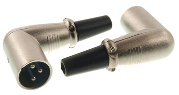 WTYK MIKROFONOWY XLR CANON METAL MĘSKI KĄTOWY 3674