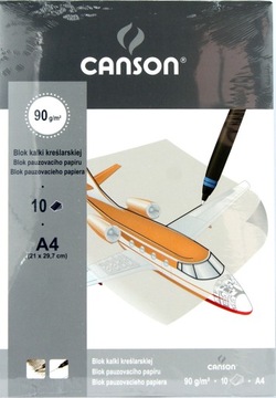 Kalka kreślarska techniczna A4 Canson 90g 10 ark.