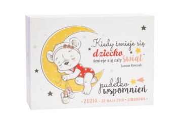 Pudełko wspomnień prezent na chrzest roczek S11