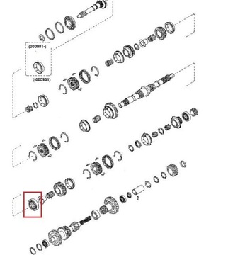 LOŽISKO PŘEVODOVKY ŘAZENÍ KIA K2700 PREGIO 0K71E17295