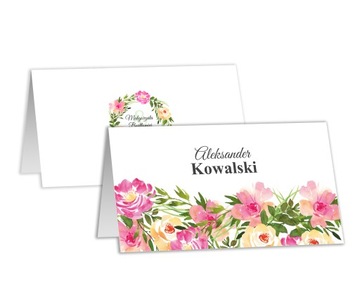 WINIETKI WIZYTÓWKI WESELNE NA STÓŁ rustykalne