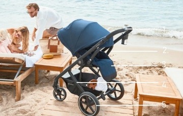 КОЛЯСКА CYBEX BALIOS S LUX Серебряная рама Темно-синий