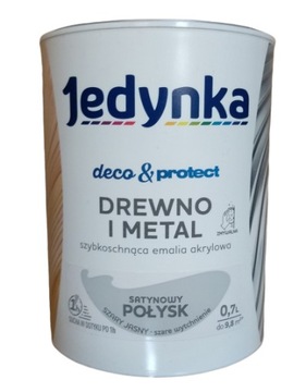 JEDYNKA DECO&PROTECT DREWNO I METAL SATYNOWY POLYSK SZARY JASNY A 0,7L