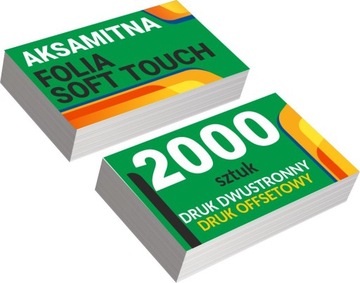 AKSAMITNE Wizytówki foliowane SOFT TOUCH 2000 szt.