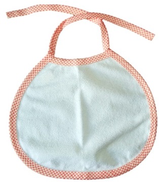 Нагрудник махровый на клеёнке, завязан. СМЕШИВАНИЕ