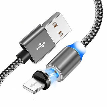 KABEL MAGNETYCZNY 3w1 DO IPHONE TYP-C MICRO USB