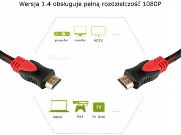 КАБЕЛЬ HDMI HDMI 1,5 м МЕДНАЯ ОПЛЕТКА премиум-класса