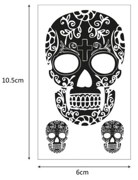 ВРЕМЕННАЯ ТАТУ МОЮЩАЯСЯ ВОДОНЕПРОНИЦАЕМАЯ ЖЕНСКАЯ МУЖСКАЯ ЧЕРЕП ЧЕРЕП