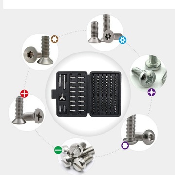 НАСАДКИ TORX IMBUS ДЛЯ ОТВЕРТОК, НАБОР 100 ШТ.