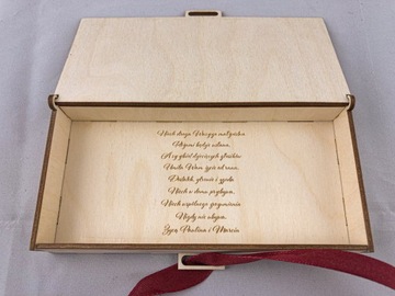 Pudełko na pieniądze pamiątka ŚLUB Prezent Chrzest