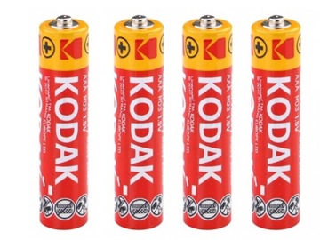 4 пальчиковых батарейки KODAK R03 R3 AAA 1,5 В