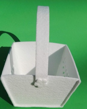 Декор-корзина для пасхальной корзины из фетра, 1 шт.