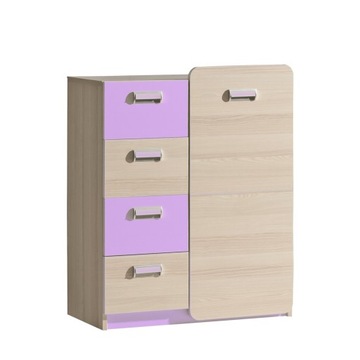 komoda z szufladami meble LORENTO 06 jesion fiolet