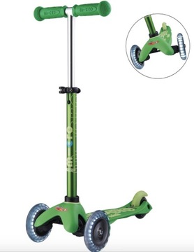 СКУТЕР MINI MICRO DELUXE С ЗЕЛЕНЫМ СВЕТОДИОДОМ