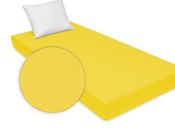Prześcieradło jersey solidne bananowe 90x200 cm