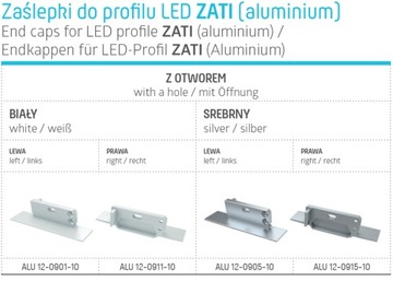 ЗАГЛУШКА ДЛЯ АЛЮМИНИЕВОГО ПРОФИЛЯ SUBLI ZATI MONO