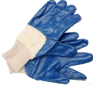 Rękawice ochronne robocze NITRYL BLUE bawełna