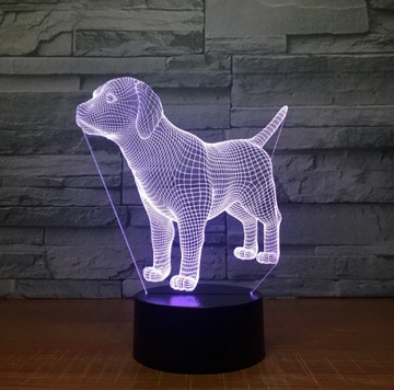 НОЧНИК ДЛЯ СОБАКИ 3D LED + ПУЛЬТ ДУ