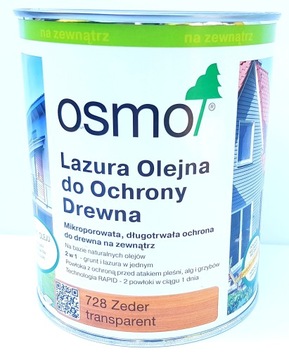 Osmo 728 Lazura Olejna 0,75l CEDR