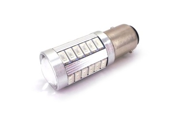 LED BAY15D, P21/5W czerwona 12V-24V 17W canbus
