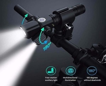 Велосипедный фонарь ТРАНСФОРМЕРЫ 3 диода 180 градусов ZOOM LT7 держатель для велосипеда