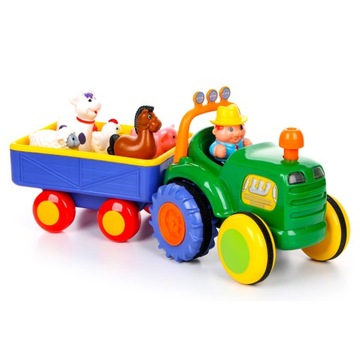 24752 Dumel Discovery Traktor Farmer z przyczepą i zwierzątkami
