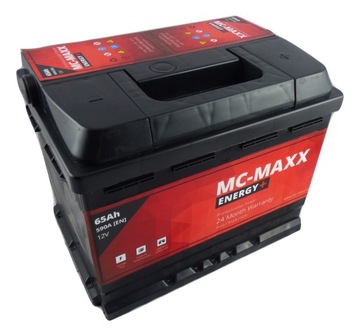 AKUMULATOR MC-MAXX ENERGY+ 65Ah 590A CZERWONA MOC