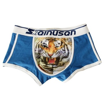 B105 Męskie bokserki z nadrukiem 3D - TYGRYS - 3XL