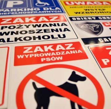 ZAKAZ ZASTAWIANIA WYJAZD A4 tabliczka PCV tablica