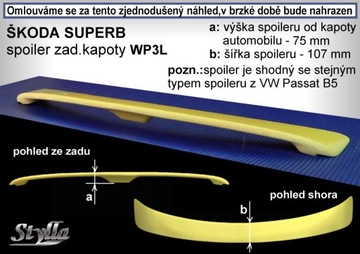 Спойлер спойлер на Skoda Superb MK1 01-- 3 вида