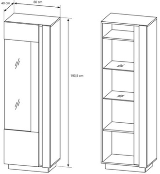 Мебель для гостиной RALPH Gloss, витрина, комод под телевизор