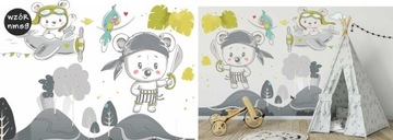 САМОЛЕТЫ воздушные шары НАКЛЕЙКИ НА НАСТЕНУ ДЛЯ ДЕТЕЙ