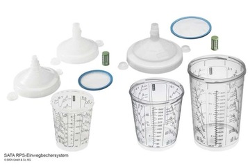 SATA KUBKI plastikowe RPS QCC sitkiem 200um/ 0,3 L