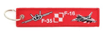 F-35 i F-16 haftowany brelok REMOVE BEFORE FLIGHT