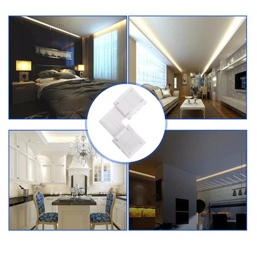 УГЛОВОЙ РАЗЪЕМ L 90 РАЗЪЕМ СВЕТОДИОДНОЙ ЛЕНТЫ 2PIN 8мм