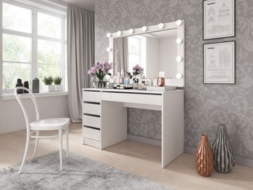 Белый письменный стол с 5 ящиками 120 х 55 современный Ада-М