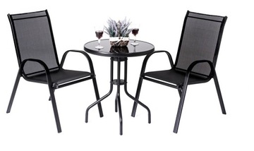 KOMPLET STOŁU I 2 KRZESEŁ NA TARAS BALKON OGRÓD