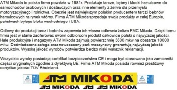 MIKODA 0287 GT ДИСКИ, КОЛОДКИ VW TRANSPORTER V T5 03-15 передние 308мм